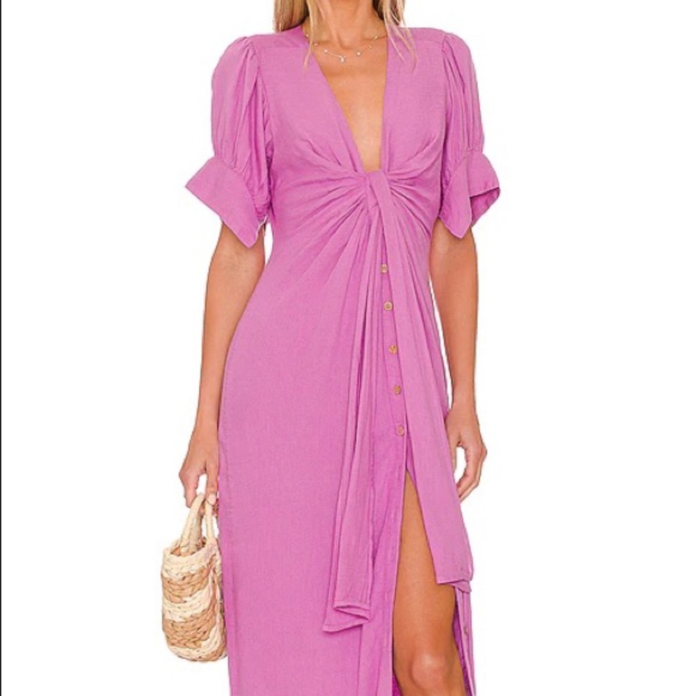NWOT Free People Vintage Summer Midi Dress in Orchid Rain